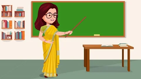Indian Teacher talking with students Stock Footage 294222669