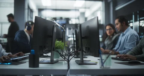 Indian Team of Software Developers Working in Office Stock Footage 243553737