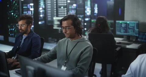 Indian Team of Software Developers Working in Office Stock Footage 243554259