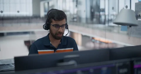 Indian Technical Manager Talking on Call Stock Footage 296184126