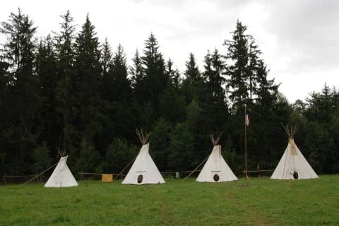 Indian teepee Foto stock