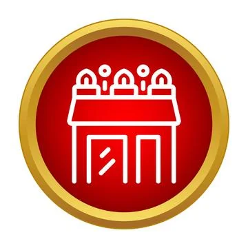 Indian temple building with domes icon vector Ilustración de archivo