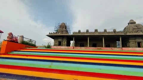 Indian Temple in construction 4k pan short Video stock 279926536