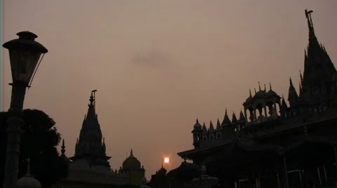 Indian temple at the sunlight Video stock 52069181