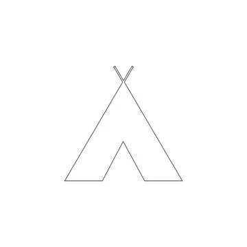 Indian tepee. flat vector icon Stock Illustration