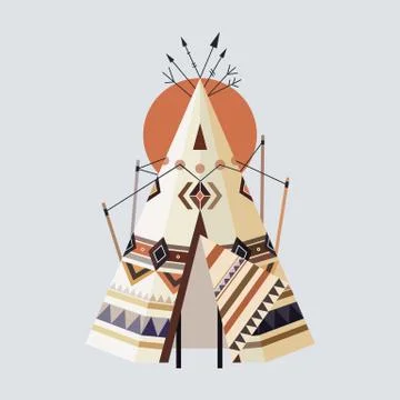 Indian Tepee Stock Illustration