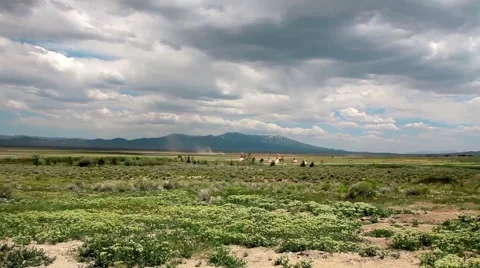 Indian Tepees Stock Footage 48570078