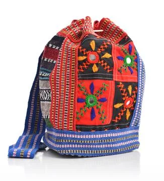 Indian textiles  bag Foto stock