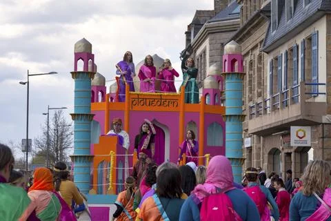 Indian themed float of the Carnival of Landerneau Fotos Stock
