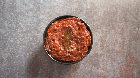 Indian tomato pickle Stock Footage 152208174