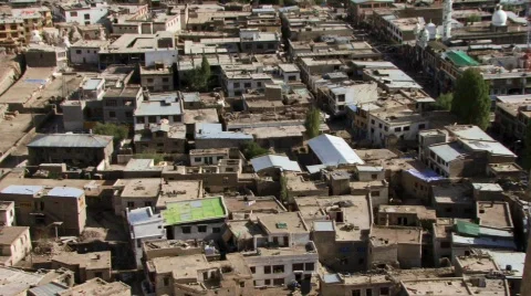 Indian town rooftops (w/sound) Stock Footage 268382