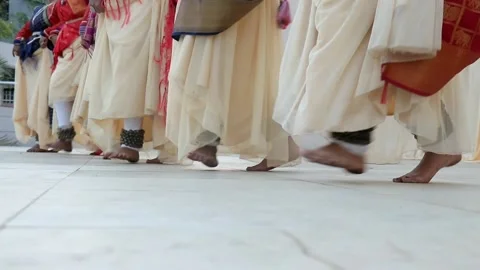 Indian Traditional Dance. Legs Performance. Kathak Dance Stock Footage 172296076