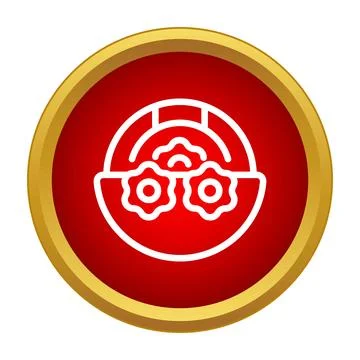 Indian traditional dish icon representing cuisine culture Stock Illustration
