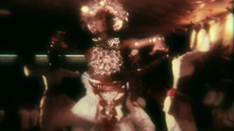Indian Traditional Folk Dance Performance V2- Vintage Super8 Film Stock Footage