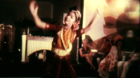 Indian Traditional Folk Dance Performance - Vintage Super8 Film Stock Footage 5087918