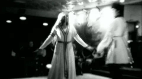 Indian Traditional Folk Dance Performance V10 - Vintage Super8 Film Stock Footage 11359458