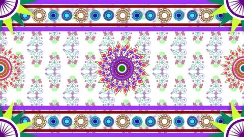 Indian traditional pattern and design in different colours Stock Illustration