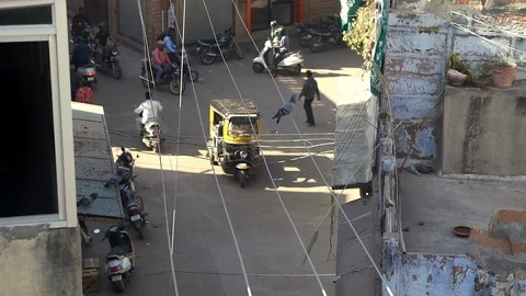 Indian traffic Video stock 111786559