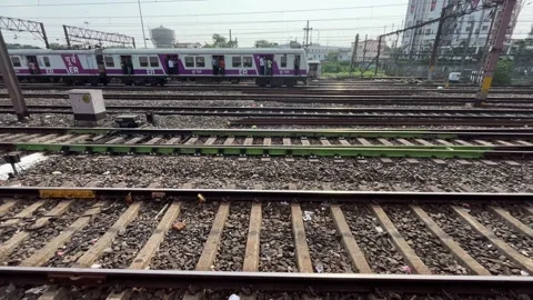 Indian train line truck Stock-Footage 313454366