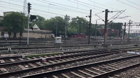Indian train line truck Stock-Footage 313454563