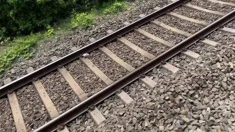 Indian train line truck Stock Footage 313456360