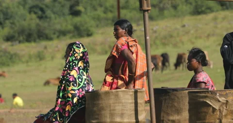 Indian Tribes Wating at work place Stock Footage 326776743