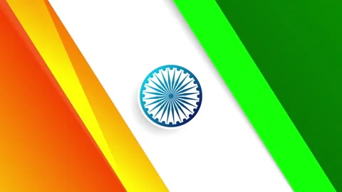 Indian tricolor theme background Stock Footage 243439274