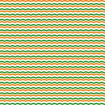Indian Tricolor Theme Wavy Lines Texture for Independence and Republic Day Stock Illustration