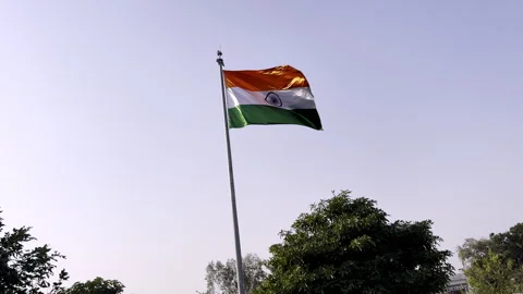 Indian Tricolour Flag Stock Footage 330673697