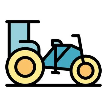 Indian tricycle icon vector flat Stock Illustration