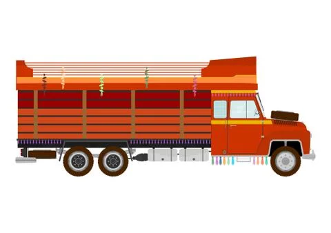 Indian truck Stock Illustration