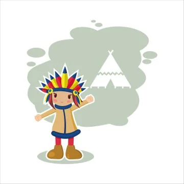 The Indian in vector format Stock Illustration