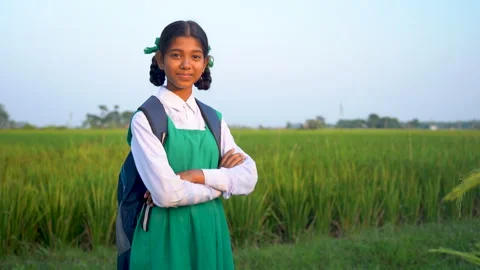 An Indian village girl representing the Stock Video Pond5