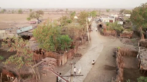 Indian Village High Angle Vídeo Stock 53015031