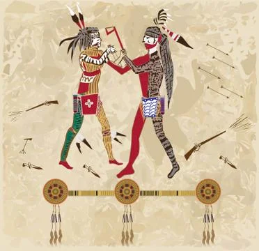 Indian war Stock Illustration