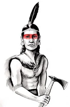 Indian warrior Stock Illustration
