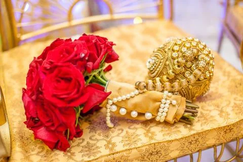 Indian wedding attributes Stock Photos