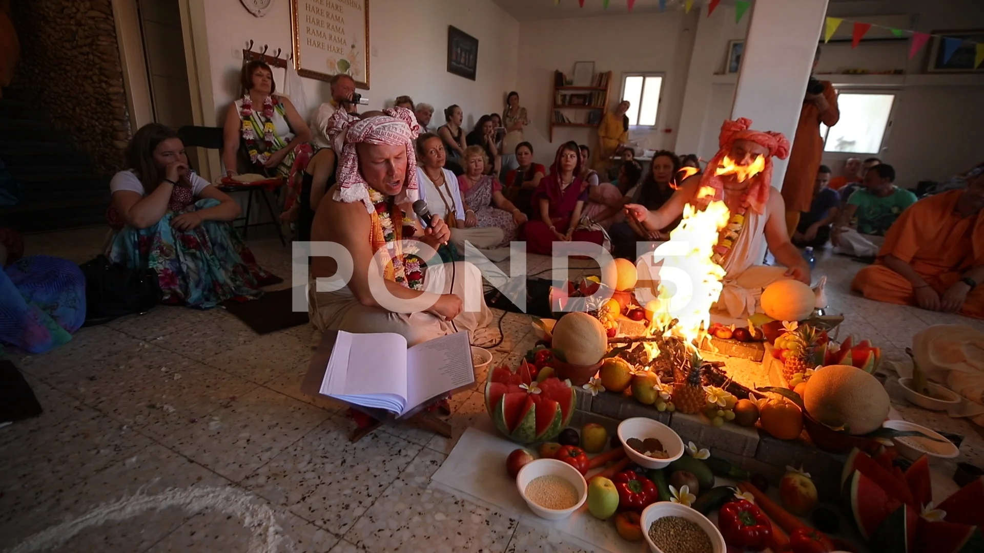 Ceremony hare krishna temple in hi-res stock photography and