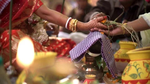 Indian wedding ritual Stock Footage 90529923