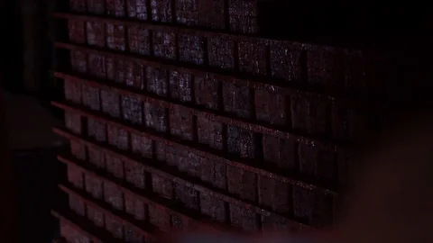 Indian worker titles making process for titles Stock Footage 123290361