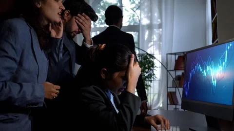 Indian young corporate professionals working in office using laptop Stock Footage 342574649