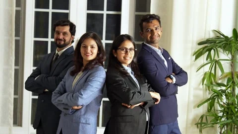 Indian young corporate professionals working in office using laptop Stock Footage 342574691