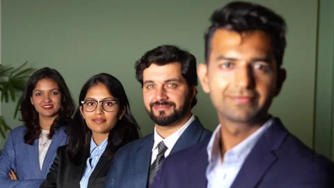 Indian young corporate professionals working in office using laptop Stock-Footage 342574704