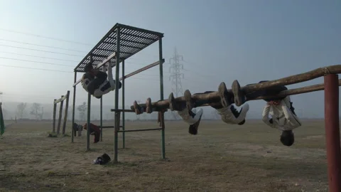 Indian Youth Training, exercise for physical fitness and strength Training for Stock-Footage 171962250