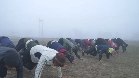Indian Youth Training, exercise for physical fitness and strength Stock Footage 172342020
