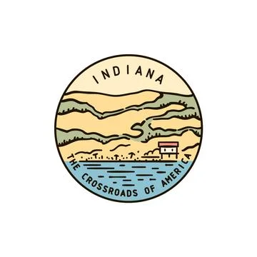 Indiana Beach. Dunes Stock Illustration