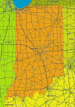 Indiana Stock Illustration