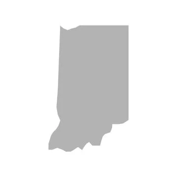 Indiana map vector icon on white background Stock Illustration