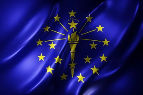 Indiana State flag Stock Illustration