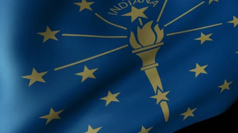 Indiana State Flag Waving Video stock 11979616